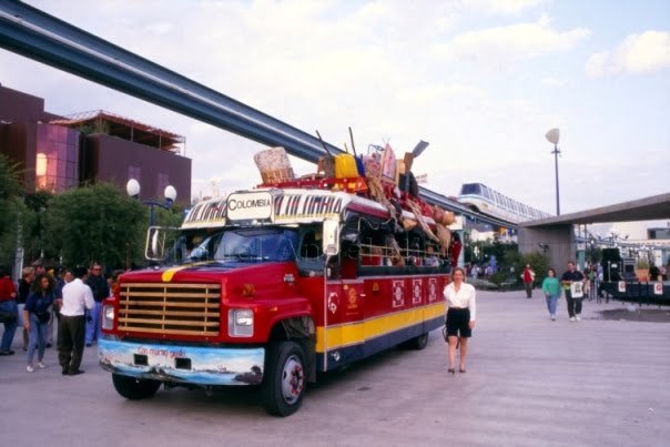 Colombia&rsquo;s chiva travelling around Expo Sevilla 1992