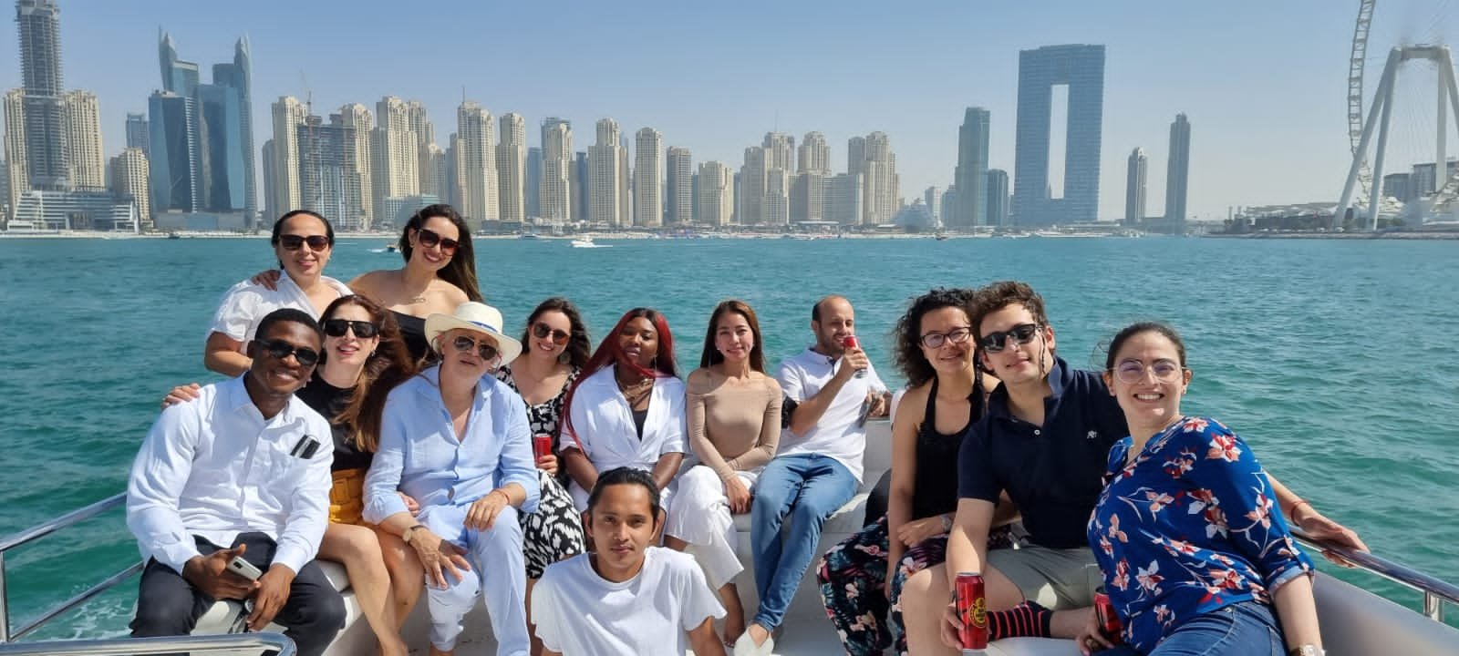 The team enjoying a day off in Dubai