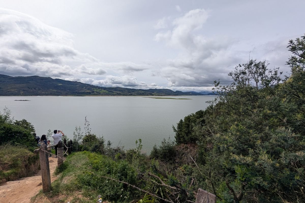 Viewpoint over the Tominé reservoir next to the town of Guatavita