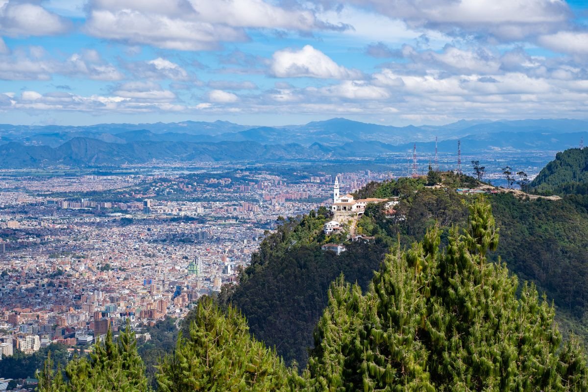 Monserrate sanctuary on its hilltop above Bogotá