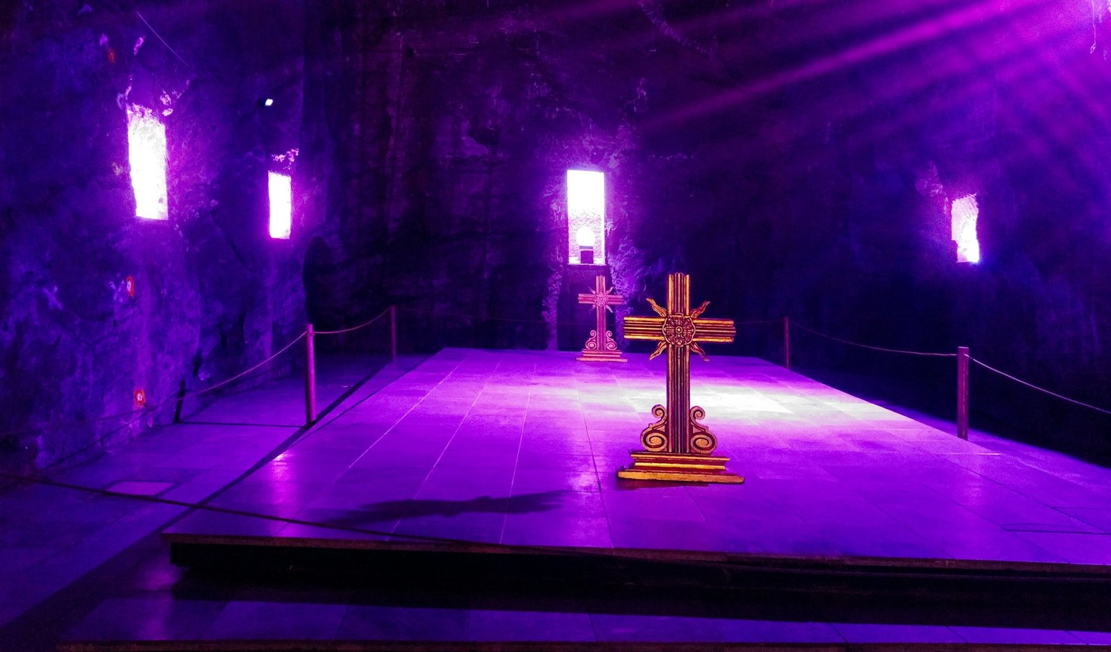Main nave of the Salt Cathedral of Zipaquirá