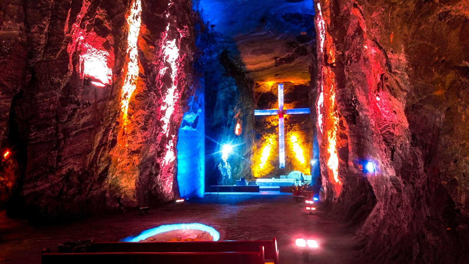 Inside the Salt Cathedral of Zipaquirá